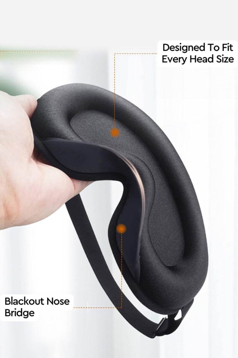 Travel Comfy Kit memory foam neck pillow with blackout eye mask and noise-blocking earplugs for travel comfort