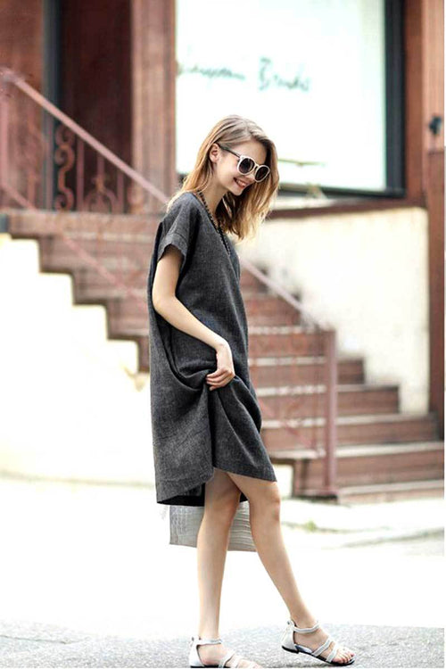 Short Sleeve Shift Dress