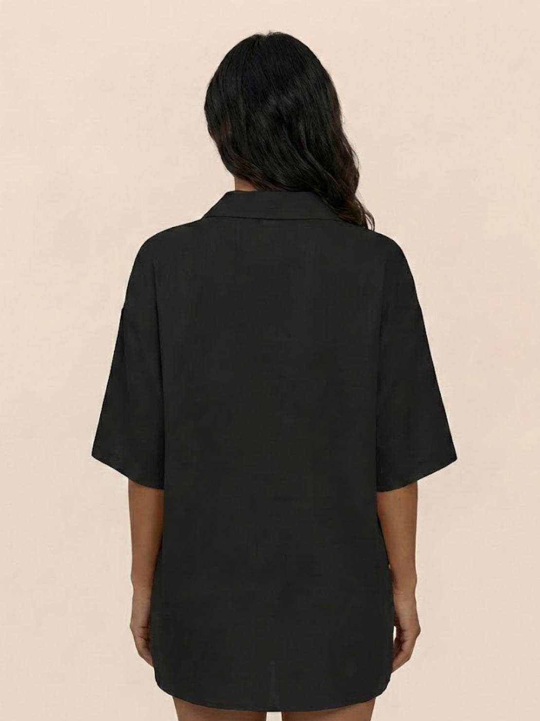 Coastal Linen Cotton two-piece set with breathable cotton-linen blend, stylish button-down top and shorts combo