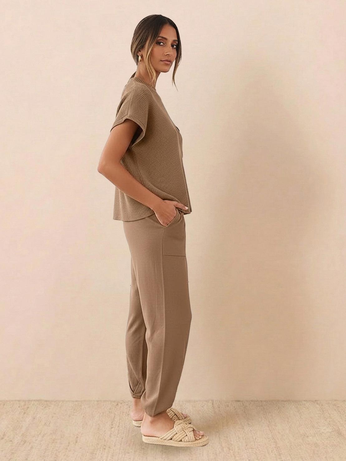 Comfy Couture Knit Sweater two-piece set with relaxed fit and soft fabric