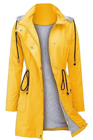 Water Resistant Hooded Striped Windbreaker Rain Jacket - Halloween Collection