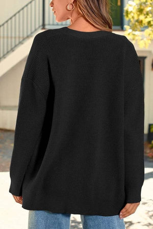 Relaxed Fit Oversized Button Down Knitwear Cardigan - Halloween Collection