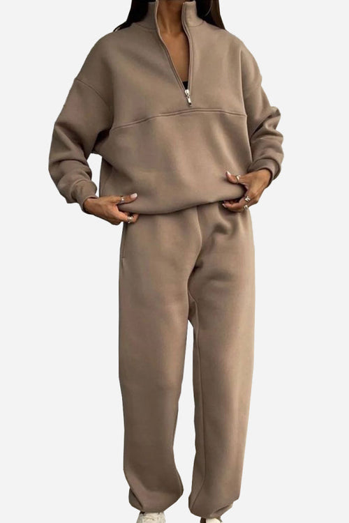 Athleisure at its Finest: Cotton-Blended Two-Piece Tracksuit