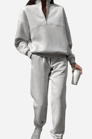 Athleisure at its Finest: Cotton-Blended Two-Piece Tracksuit