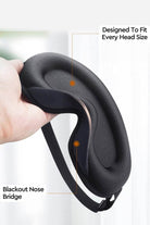 Travel Comfy Kit memory foam neck pillow with blackout eye mask and noise-blocking earplugs for travel comfort