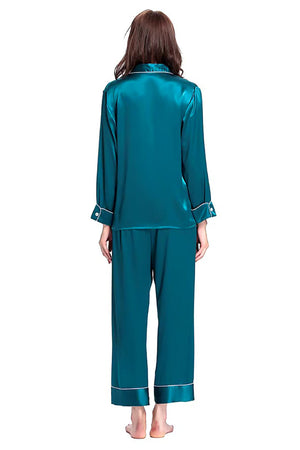 Long Sleeve Button-Up Mulberry Silk Pajamas