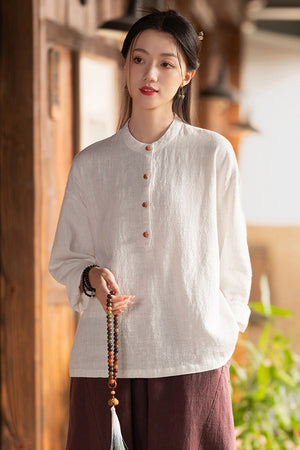 Ramie Linen & Cotton Blouse