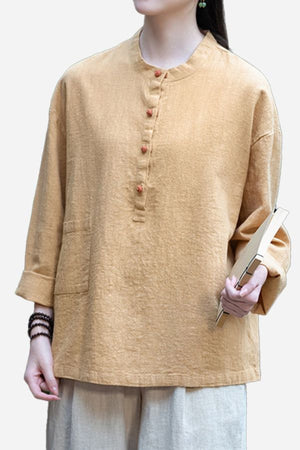 Ramie Linen & Cotton Blouse