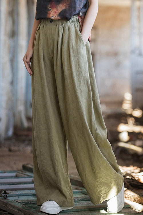 Sandwashed Ramie Linen Pants