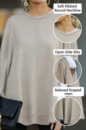 Elegant Poncho Pullover