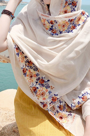 Embroidered Travel-Must Versatile Shawl