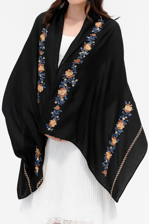 Embroidered Travel-Must Versatile Shawl