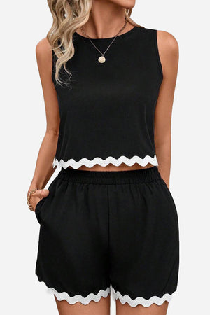 Flattering Coastal Scallop Two Piece Set