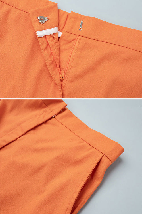 Cotton-Linen Blend Mediterranean Sunset Two-Piece