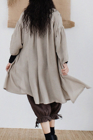 100% Linen Oversized Button-Down Tunic