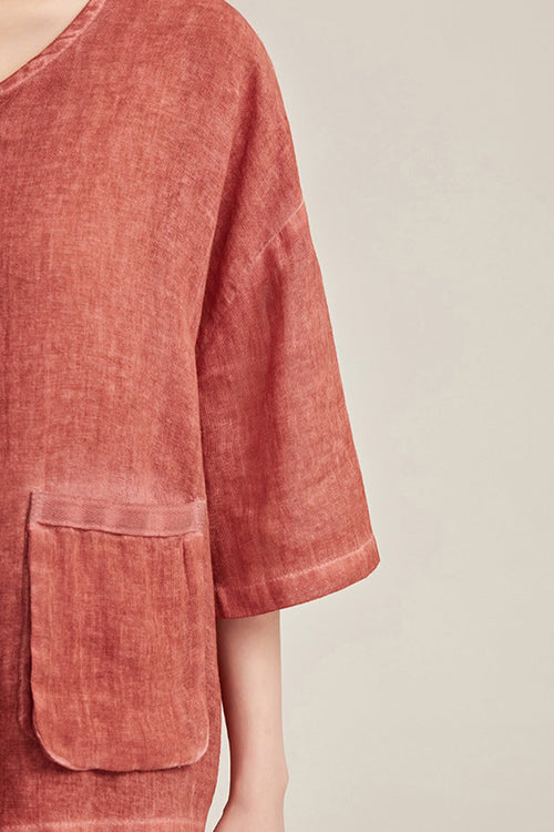 100% Linen Stone-Washed Sunset Breezy Set
