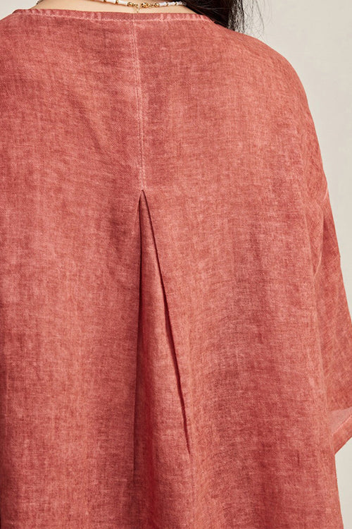 100% Linen Stone-Washed Sunset Breezy Set