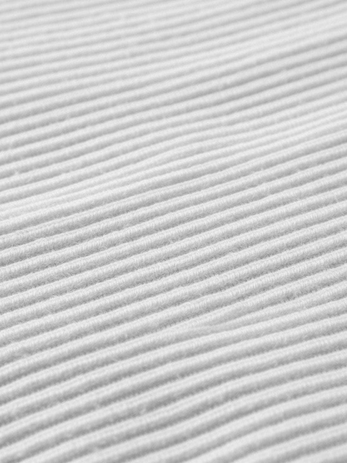 Half-zip waffle pullover with fold-over collar and front kangaroo pocket in neutral tone