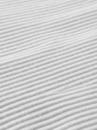 Half-zip waffle pullover with fold-over collar and front kangaroo pocket in neutral tone