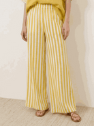 Black striped wide-leg co-ord set with oversized top and palazzo pants