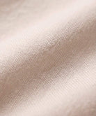 Close-up of soft mid-lightweight breathable cotton fabric for short-sleeved pullover and wide trouser matching set