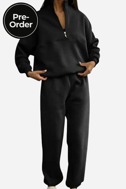 Athleisure at its Finest: Cotton-Blended Two-Piece Tracksuit