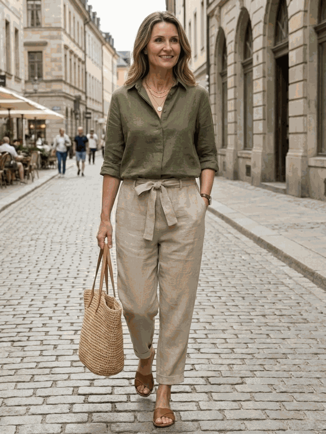 Two women modeling Casual Chic Duo breathable natural fabric two-piece outfits for mix and match style