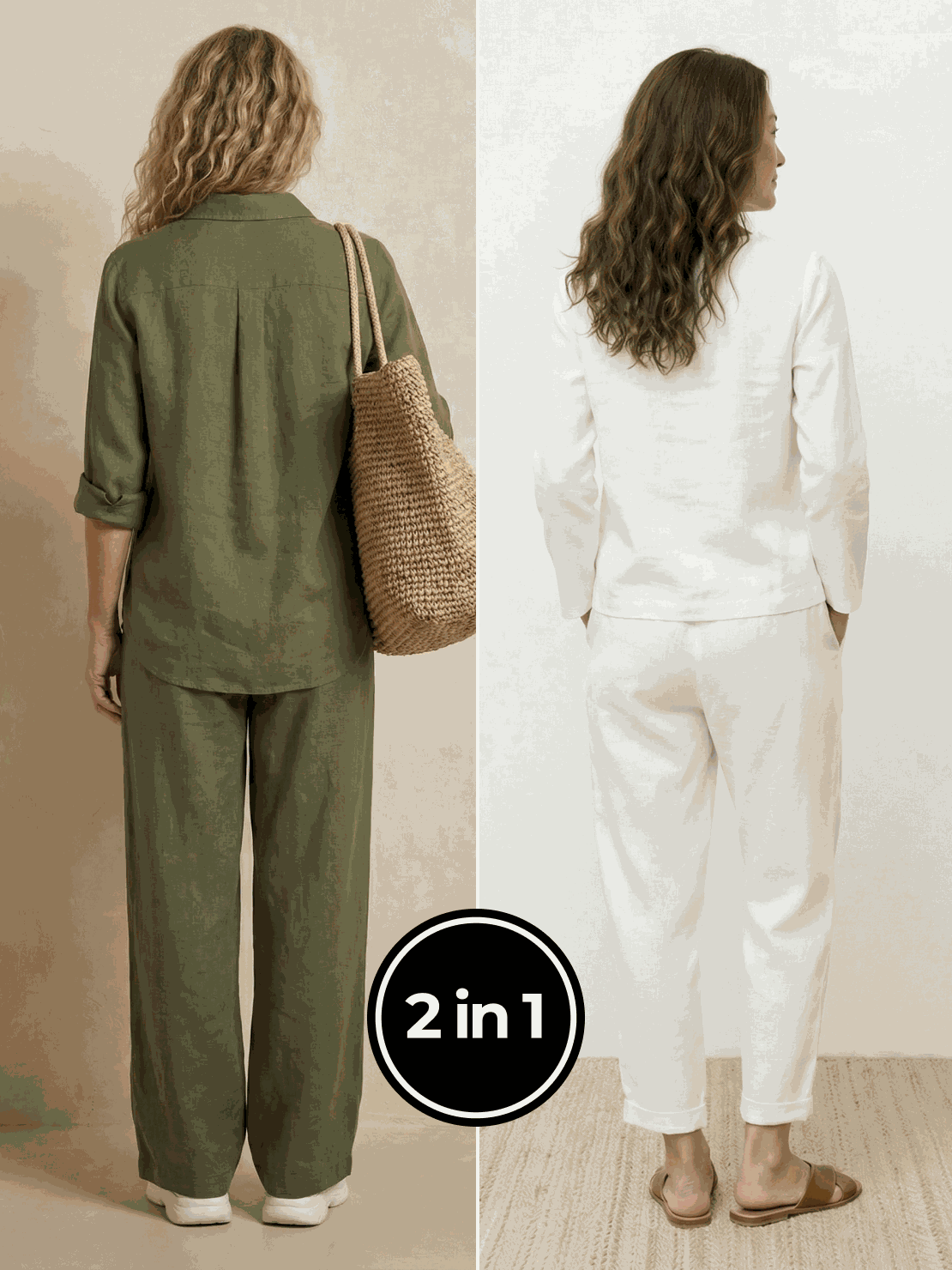 Casual Chic Duo breathable natural fabric two-piece sets for women