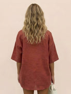 Coastal linen cotton two-piece set with breathable fabric and relaxed fit for stylish comfort