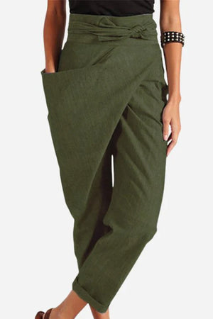 High-Waist Wrapped Comfy Pants