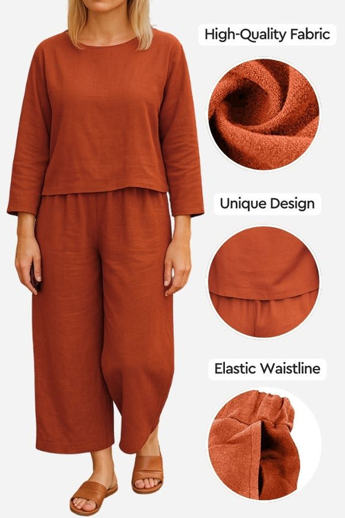 Loose Solid Color Two-Piece Set