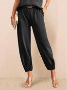 Comfy Couture Knit Sweater two-piece set in soft knit fabric with relaxed fit and matching pants