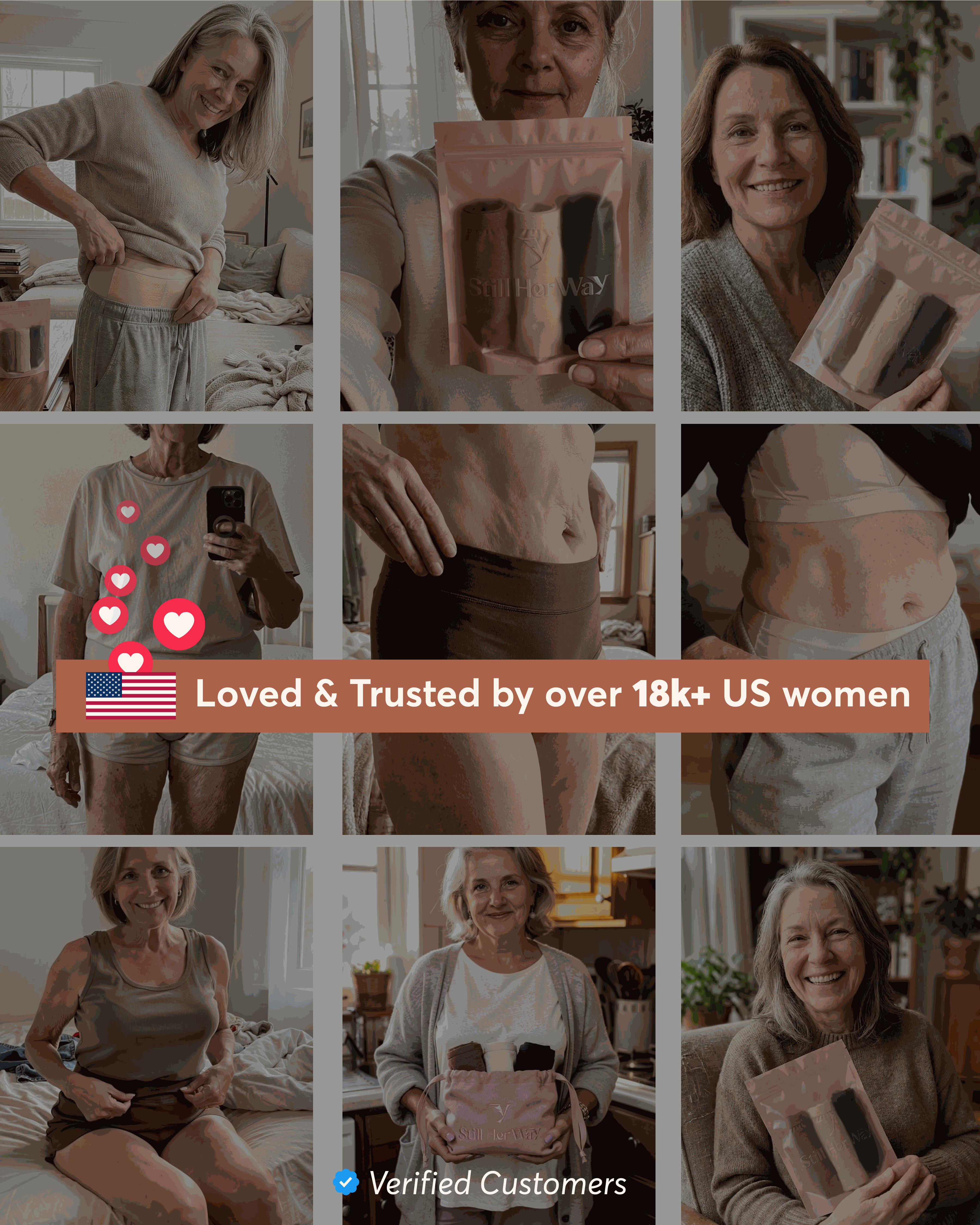 Still Her Motion™ ActiveFlex performance leakproof underwear 5-pack with stretchy nylon-spandex body and cotton-lined crotch