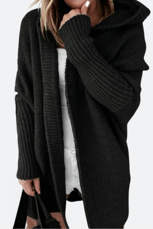 Warm Oversized Hooded Cardigan