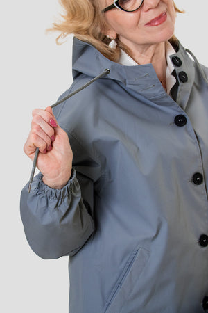 Water Resistant Oversized Hooded Windbreaker Rain Jacket