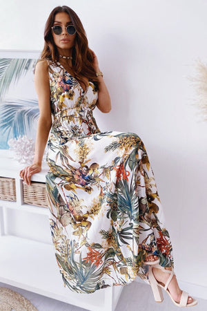 Casual Sleeveless Print Strap Dress