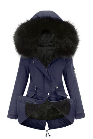 Fur Collar Fleece Coat