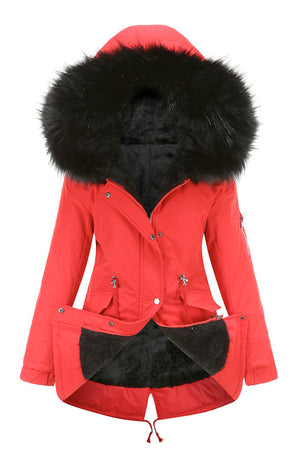 Fur Collar Fleece Coat